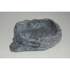 Reptile Terraced Rock Feeder Dish Medium Grey 22 x 18 x 4 cms