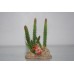 Vivarium Cactus & Flower With Rock Base 7 x 4 x10 cms