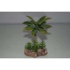 Vivarium Desert Plant With Rock Base 11 x 9 x 17 cms