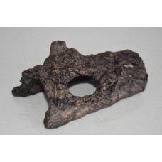 Small Dark Wood Bark Hide 14 x 7 x 6 cms