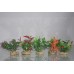 Aquarium Small 5 Pack of Multi Coloured Plants & Sandstone Base 4 x 3 x 10 cms