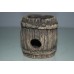 Aquarium Medium Detailed Ceramic Breader Barrel Open Ended 9 x 9 x 9 cms